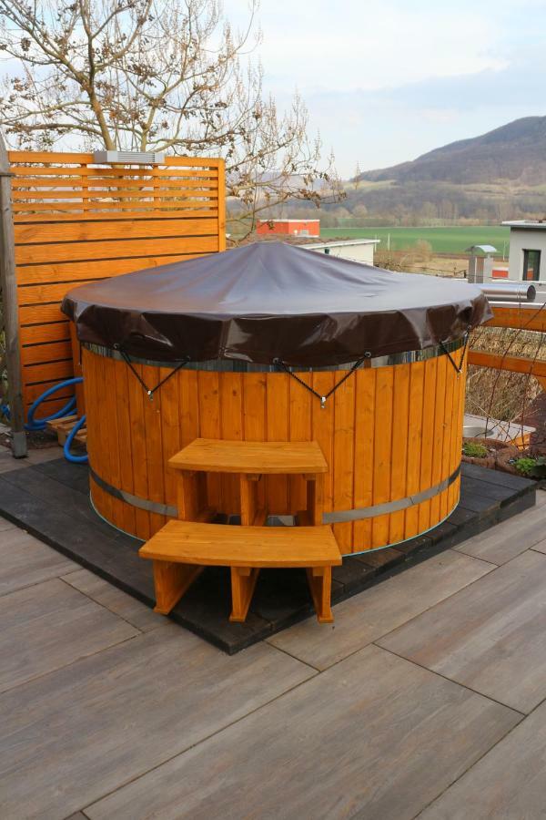 Romantische Ferienwohnung Mit Fantastischem Ausblick, Pool Und Gartensauna Jena Ngoại thất bức ảnh